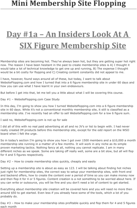 Product picture membersship sit  e flopping